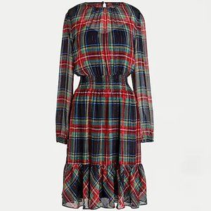 J. Crew ruffled hem, feminine long sleeves, a smocked waist and removable cami